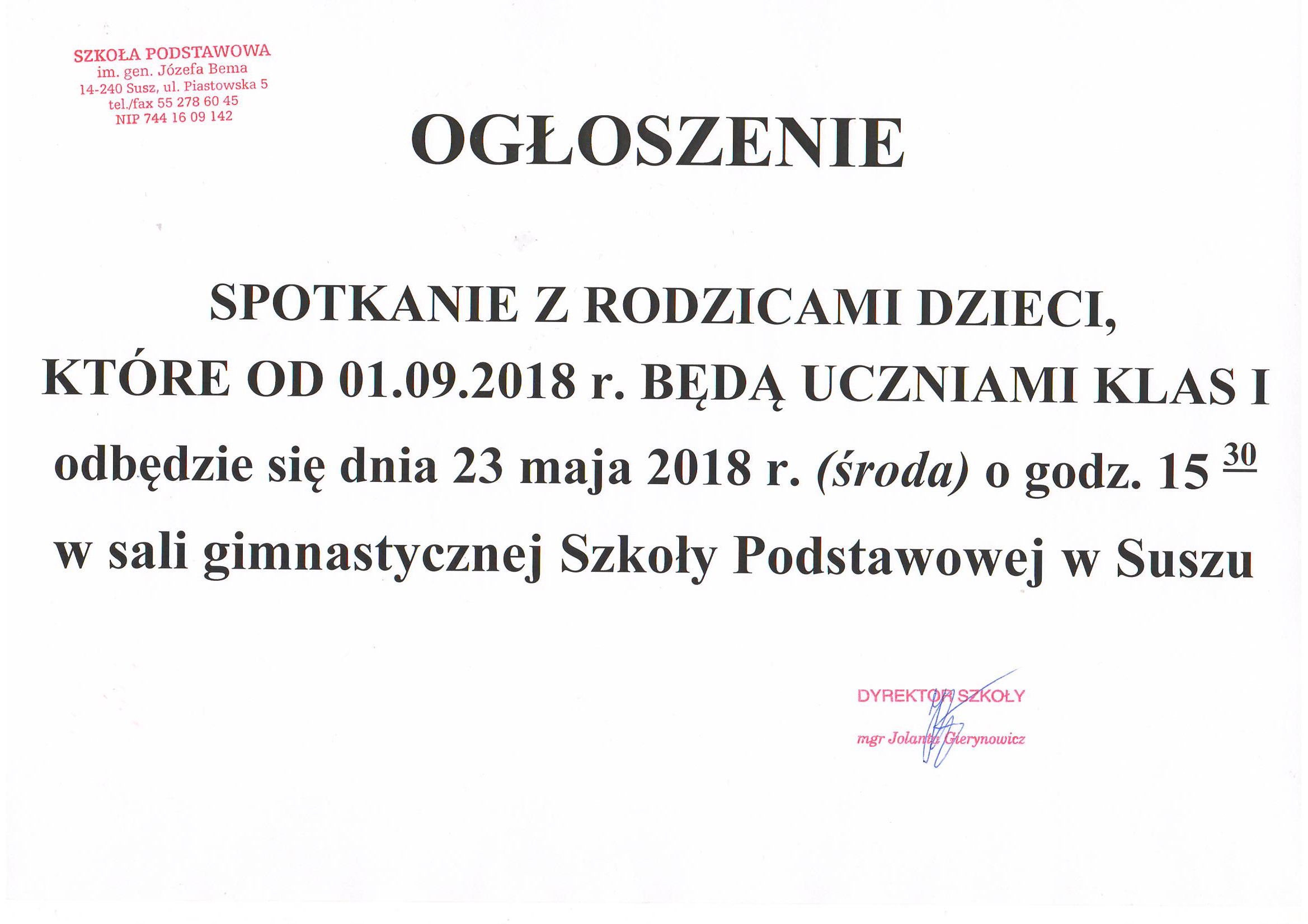 Ogłoszenie