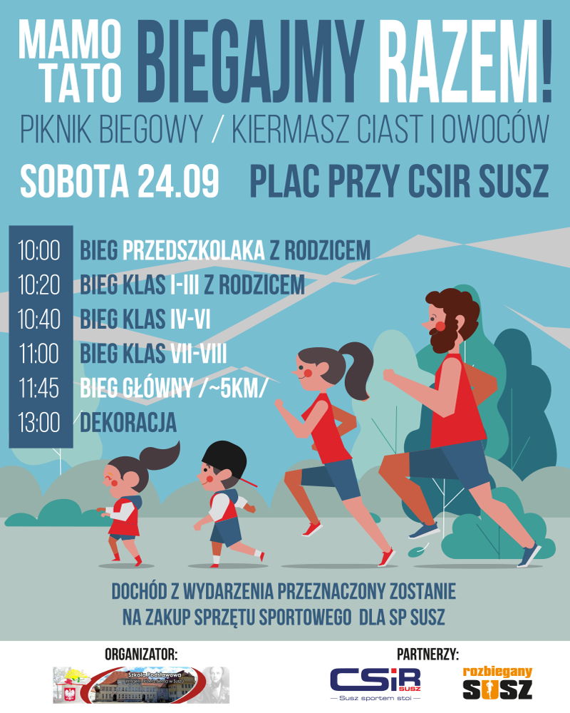 piknik biegowy SP Susz 2022 facebook